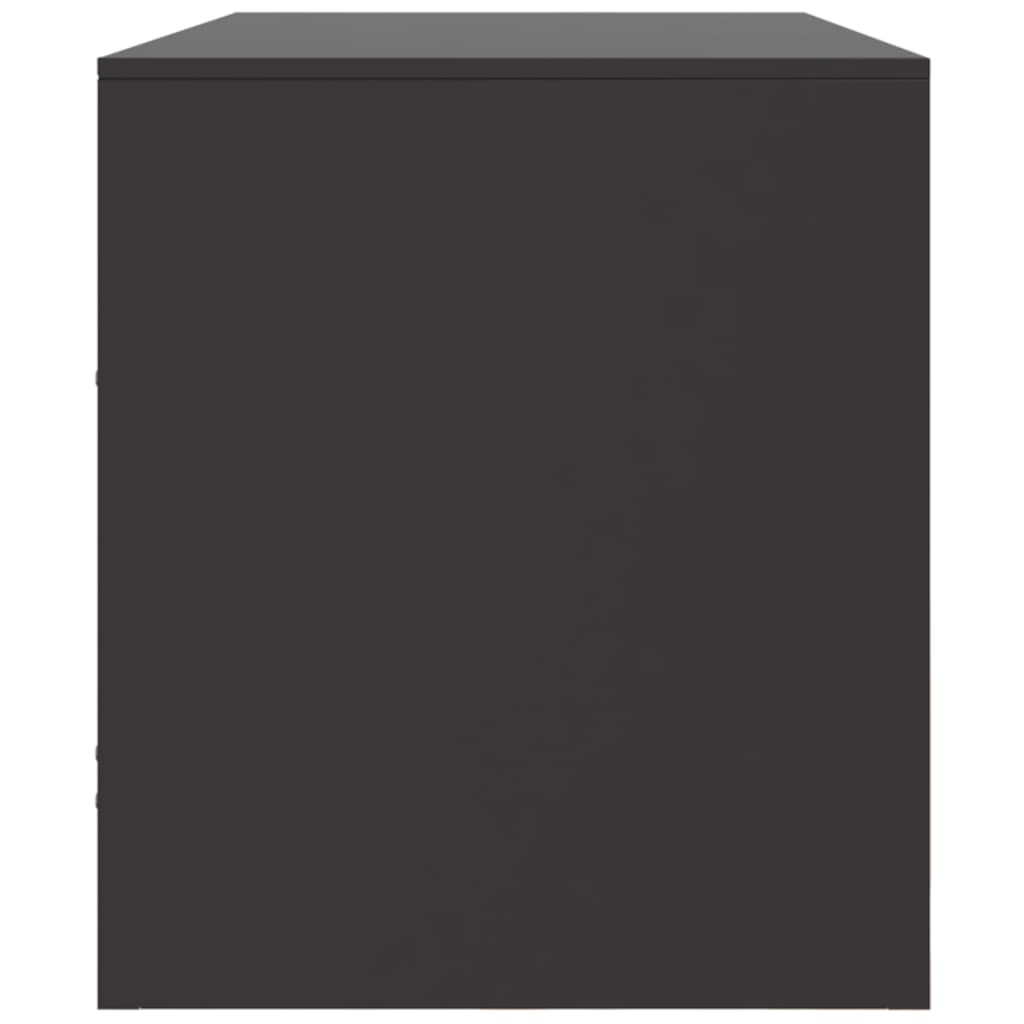 Tv-meubel 99x39x44 cm staal zwart is nu te koop bij PeponiXL, paradijselijk wonen!