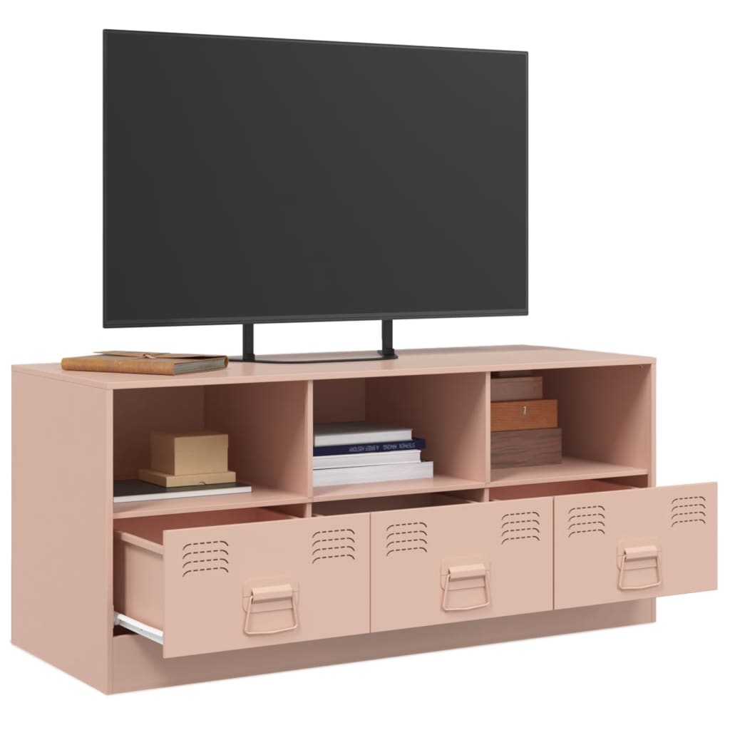 Tv-meubel 99x39x44 cm staal roze is nu te koop bij PeponiXL, paradijselijk wonen!