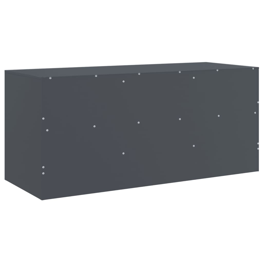 Tv-meubel 99x39x44 cm staal antracietkleurig is nu te koop bij PeponiXL, paradijselijk wonen!