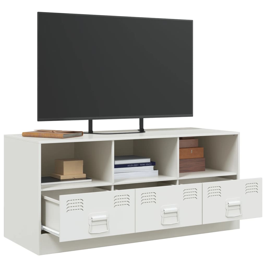 Tv-meubel 99x39x44 cm staal wit is nu te koop bij PeponiXL, paradijselijk wonen!