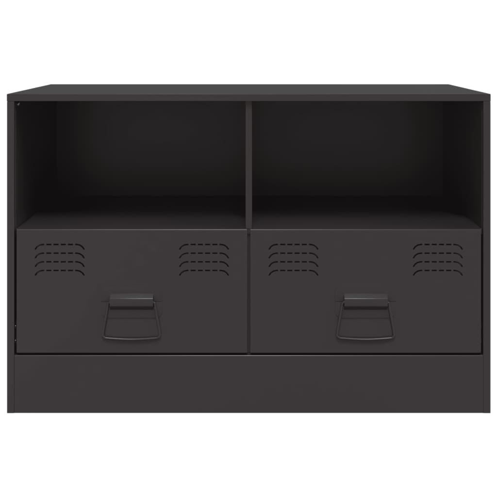 Tv-meubelen 2 st 67x39x44 cm staal zwart is nu te koop bij PeponiXL, paradijselijk wonen!