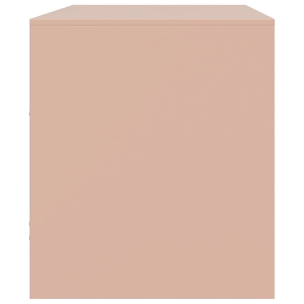 Tv-meubelen 2 st 67x39x44 cm staal roze is nu te koop bij PeponiXL, paradijselijk wonen!