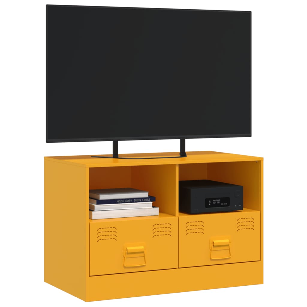 Tv-meubel 67x39x44 cm staal mosterdgeel is nu te koop bij PeponiXL, paradijselijk wonen!