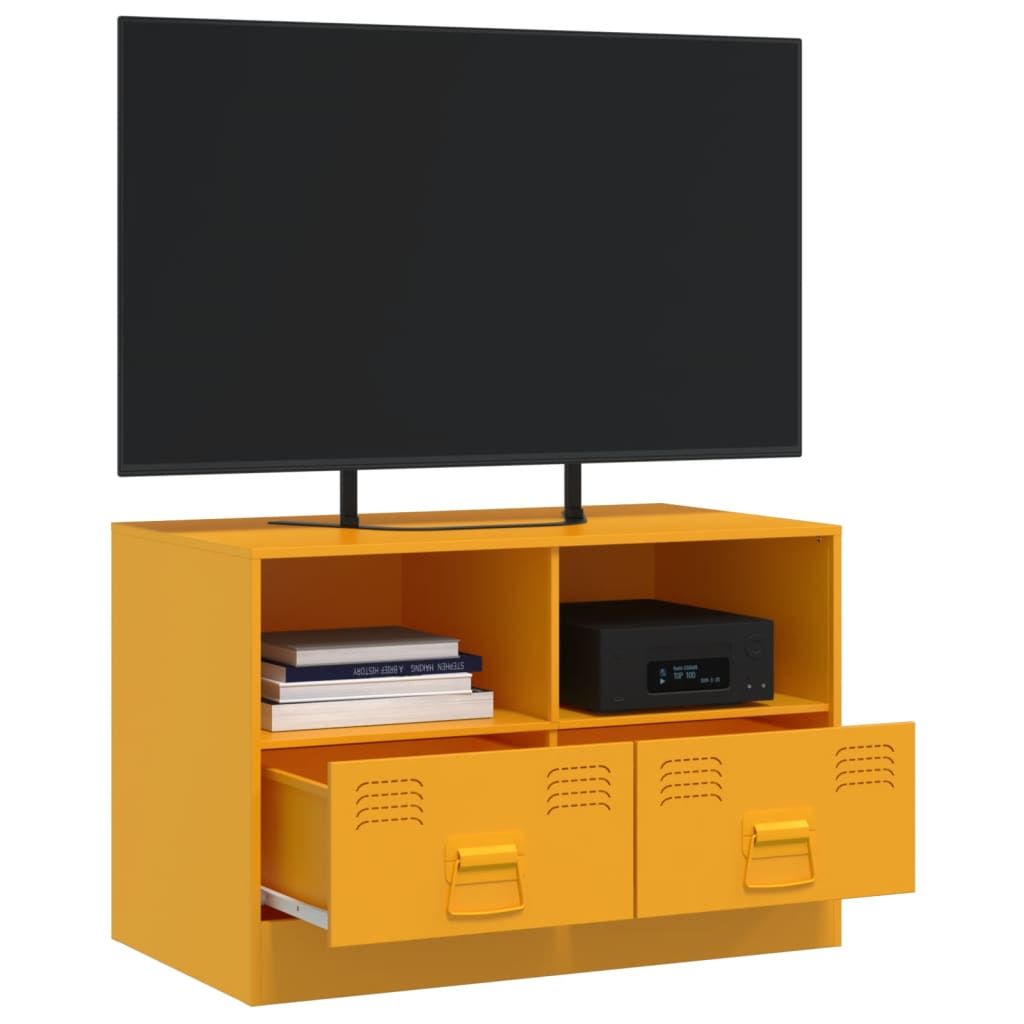 Tv-meubel 67x39x44 cm staal mosterdgeel is nu te koop bij PeponiXL, paradijselijk wonen!