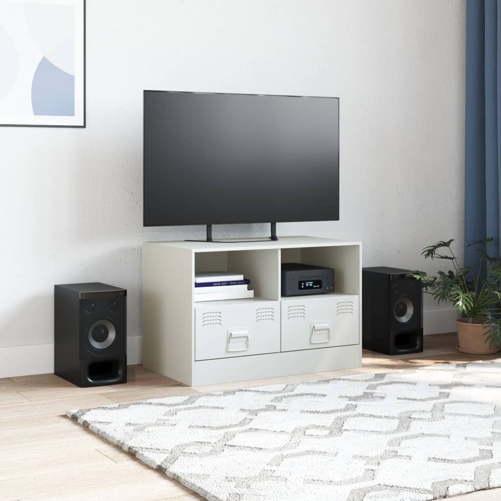 Tv-meubel 67x39x44 cm staal wit is nu te koop bij PeponiXL, paradijselijk wonen!
