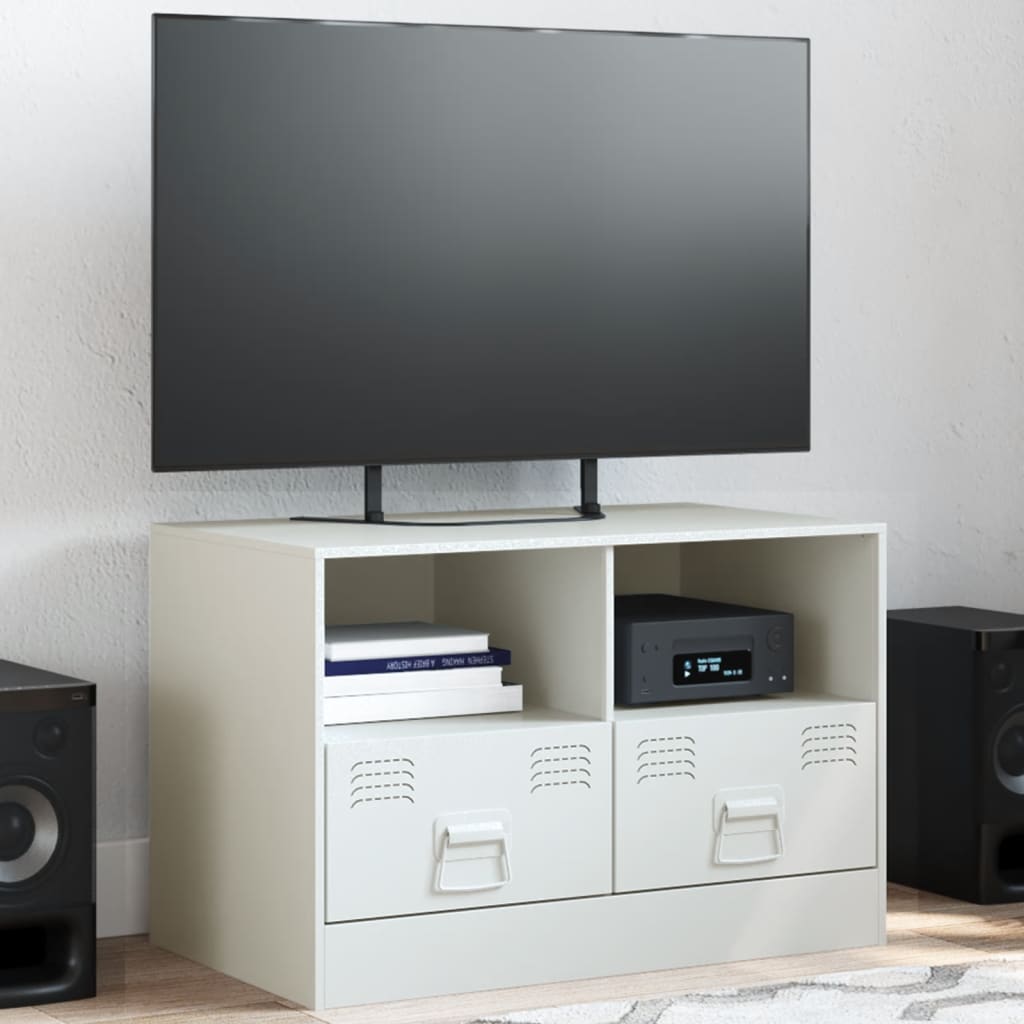 Tv-meubel 67x39x44 cm staal wit is nu te koop bij PeponiXL, paradijselijk wonen!