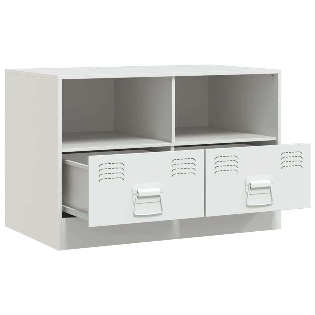 Tv-meubelen 2 st 67x39x44 cm staal wit is nu te koop bij PeponiXL, paradijselijk wonen!