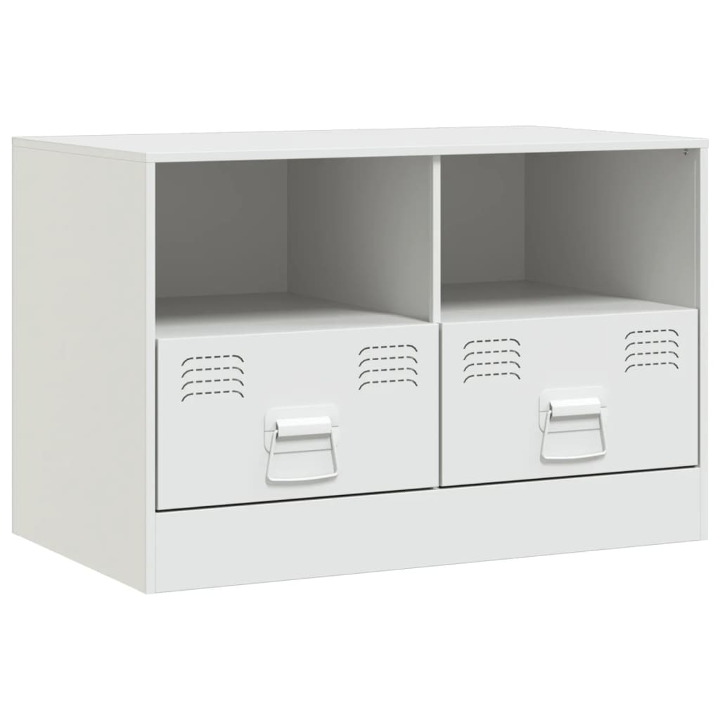 Tv-meubelen 2 st 67x39x44 cm staal wit is nu te koop bij PeponiXL, paradijselijk wonen!