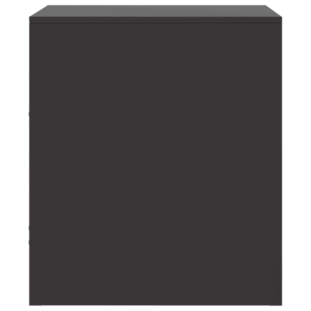 Nachtkastje 34,5x39x44 cm staal zwart is nu te koop bij PeponiXL, paradijselijk wonen!