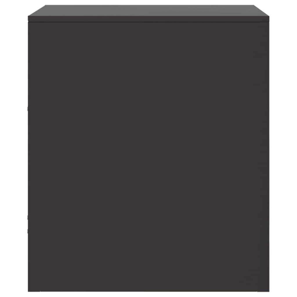 Nachtkastjes 2 st 34,5x39x44 cm staal zwart is nu te koop bij PeponiXL, paradijselijk wonen!