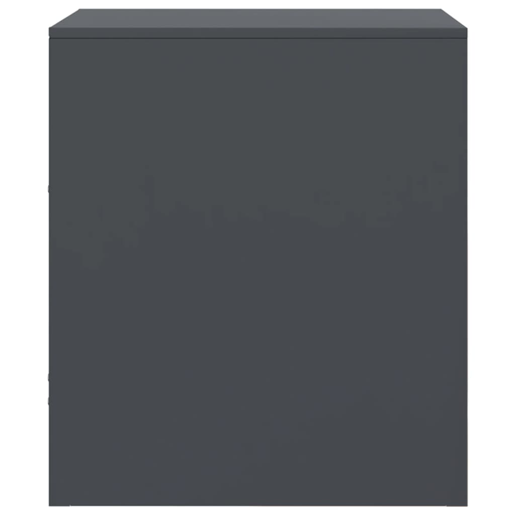 Nachtkastjes 2 st 34,5x39x44 cm staal antracietkleurig is nu te koop bij PeponiXL, paradijselijk wonen!