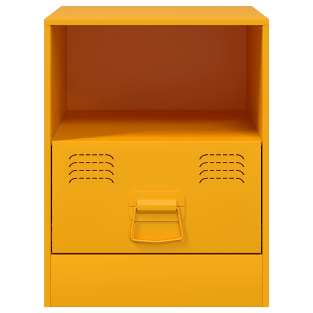 Nachtkastjes 2 st 34,5x39x44 cm staal mosterdgeel is nu te koop bij PeponiXL, paradijselijk wonen!