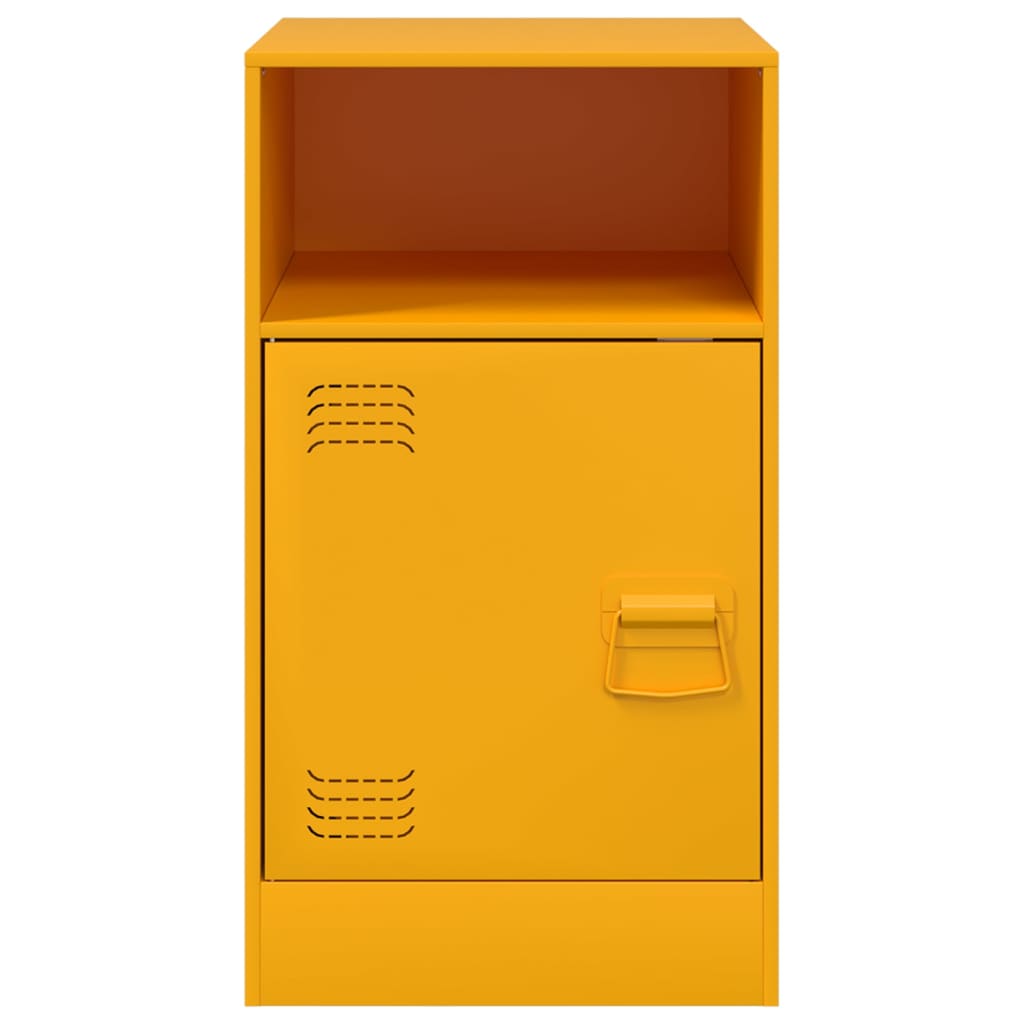 Nachtkastje 34,5x39x62 cm staal mosterdgeel is nu te koop bij PeponiXL, paradijselijk wonen!
