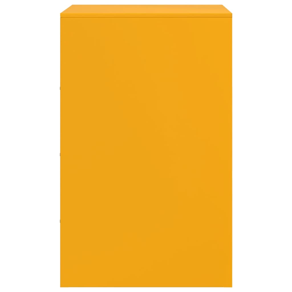 Nachtkastje 34,5x39x62 cm staal mosterdgeel is nu te koop bij PeponiXL, paradijselijk wonen!