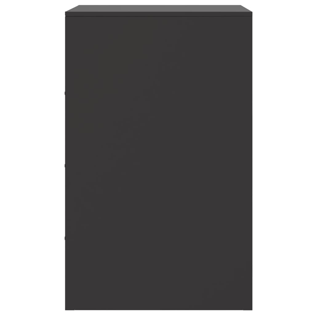 Nachtkastjes 2 st 34,5x39x62 cm staal zwart is nu te koop bij PeponiXL, paradijselijk wonen!