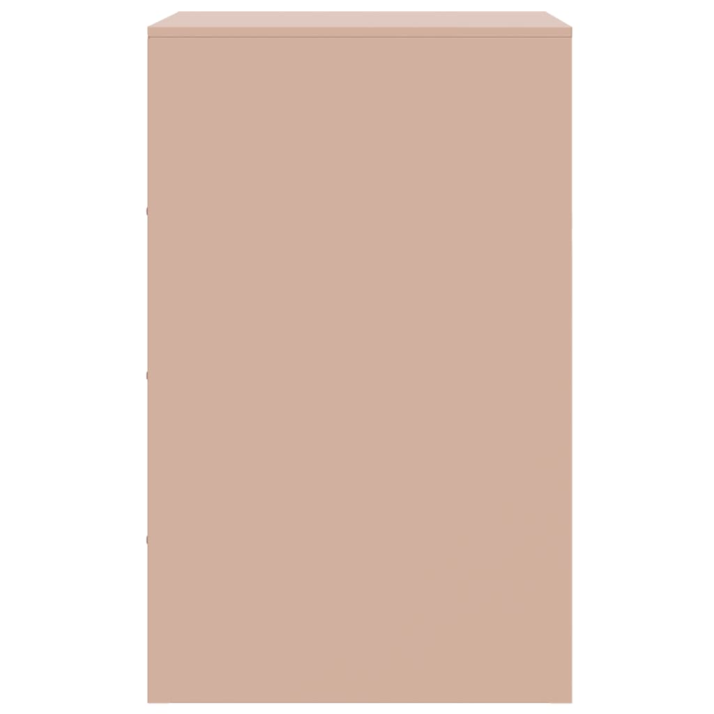 Nachtkastje 34,5x39x62 cm staal roze is nu te koop bij PeponiXL, paradijselijk wonen!