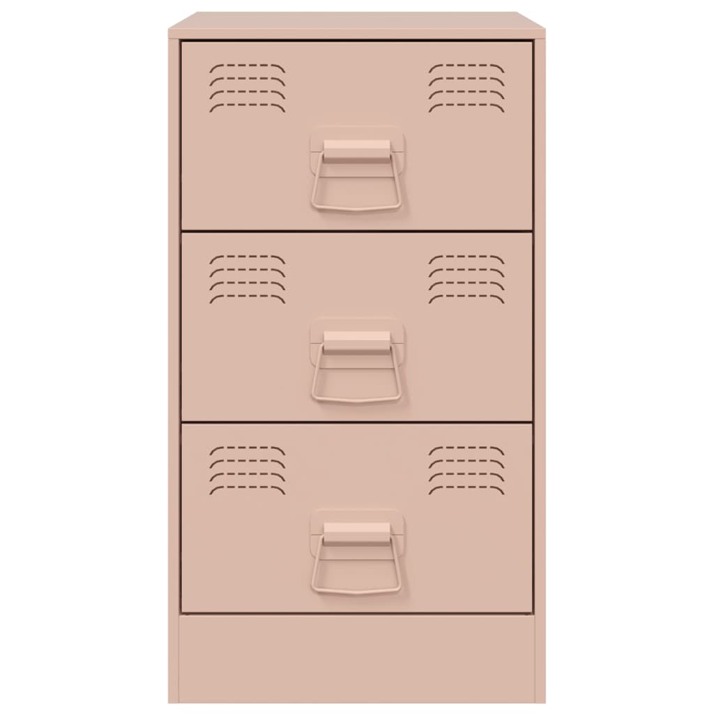 Nachtkastjes 2 st 34,5x39x62 cm staal roze is nu te koop bij PeponiXL, paradijselijk wonen!