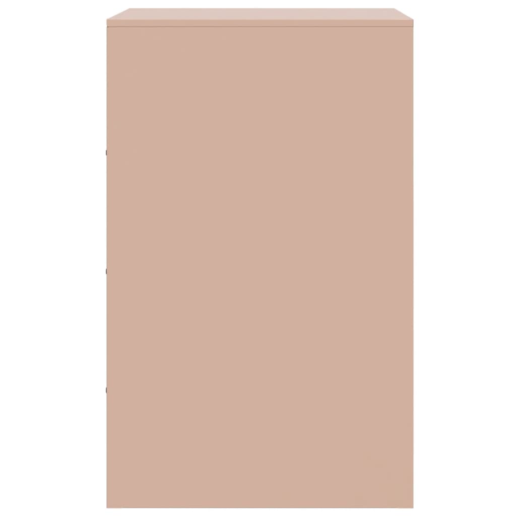 Nachtkastjes 2 st 34,5x39x62 cm staal roze is nu te koop bij PeponiXL, paradijselijk wonen!