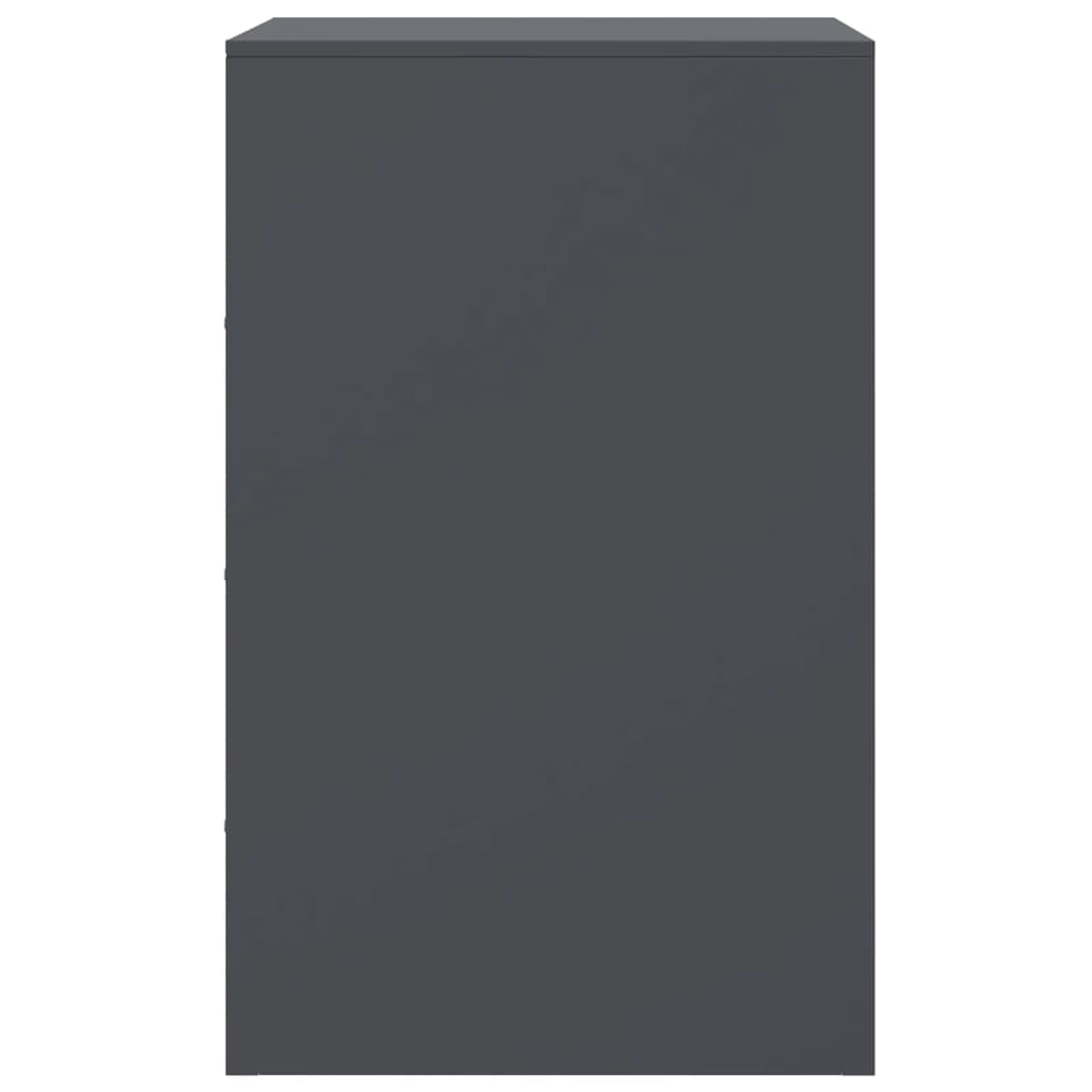 Nachtkastjes 2 st 34,5x39x62 cm staal antracietkleurig is nu te koop bij PeponiXL, paradijselijk wonen!