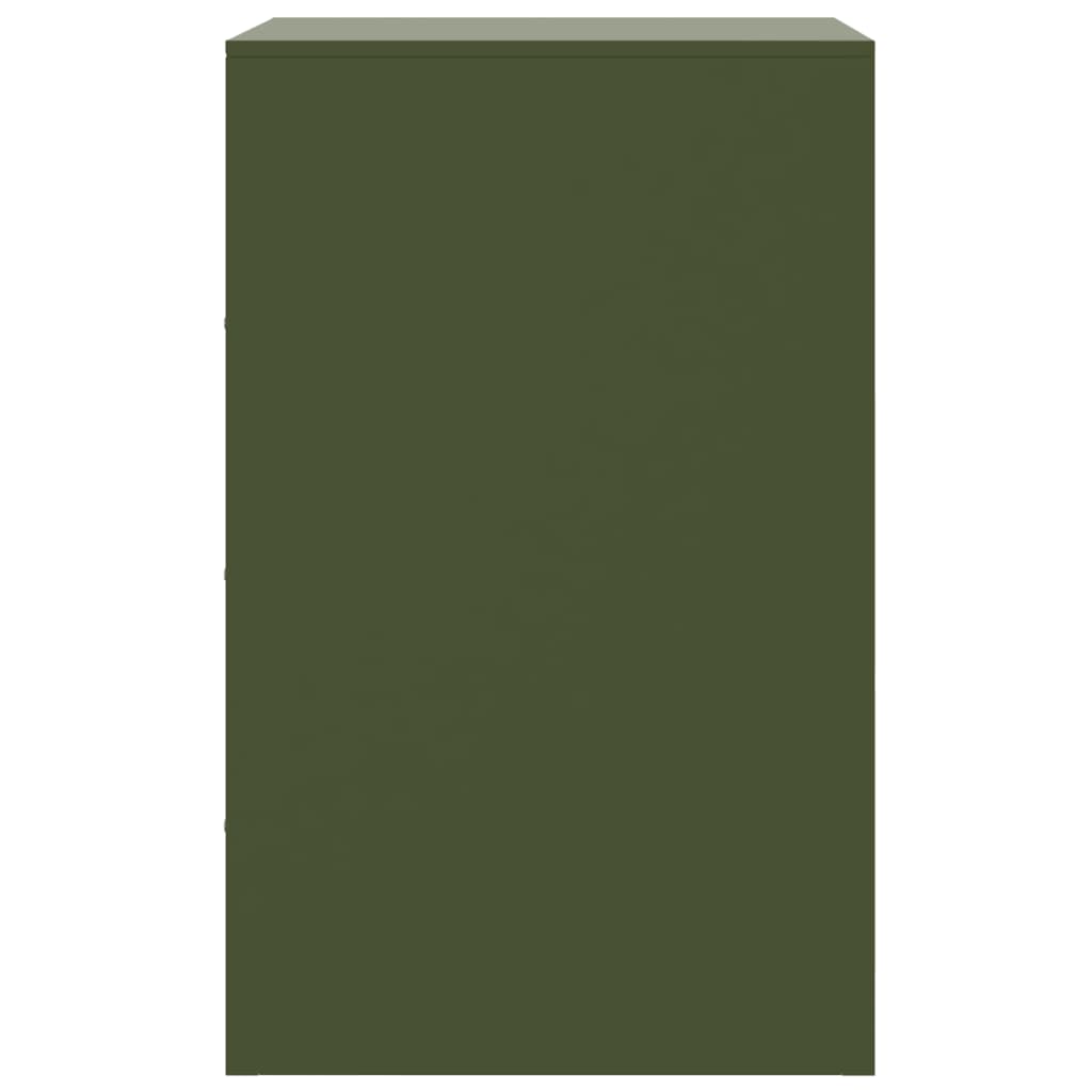 Nachtkastjes 2 st 34,5x39x62 cm staal olijfgroen is nu te koop bij PeponiXL, paradijselijk wonen!