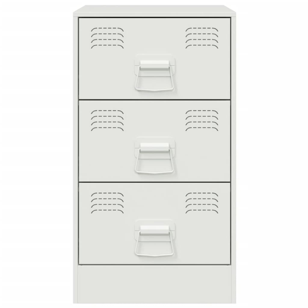 Nachtkastje 34,5x39x62 cm staal wit is nu te koop bij PeponiXL, paradijselijk wonen!