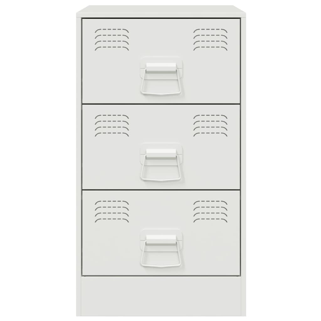 Nachtkastjes 2 st 34,5x39x62 cm staal wit is nu te koop bij PeponiXL, paradijselijk wonen!