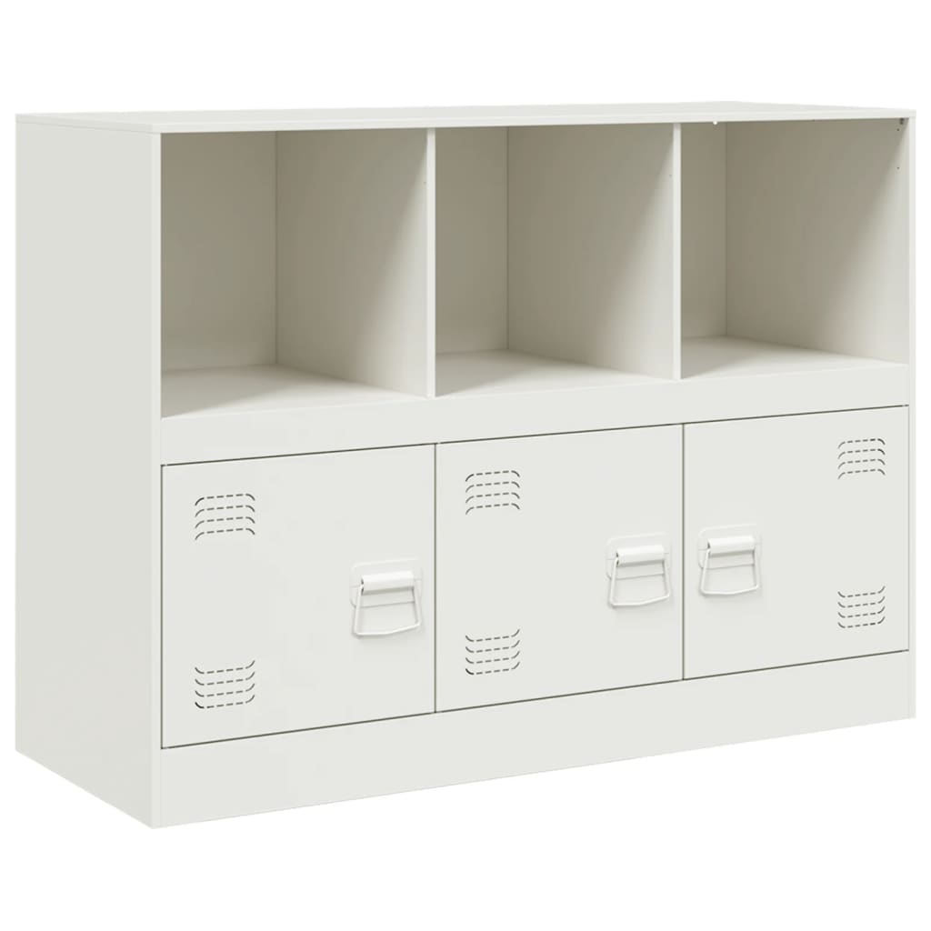 Dressoir 99x39x73 cm staal wit is nu te koop bij PeponiXL, paradijselijk wonen!