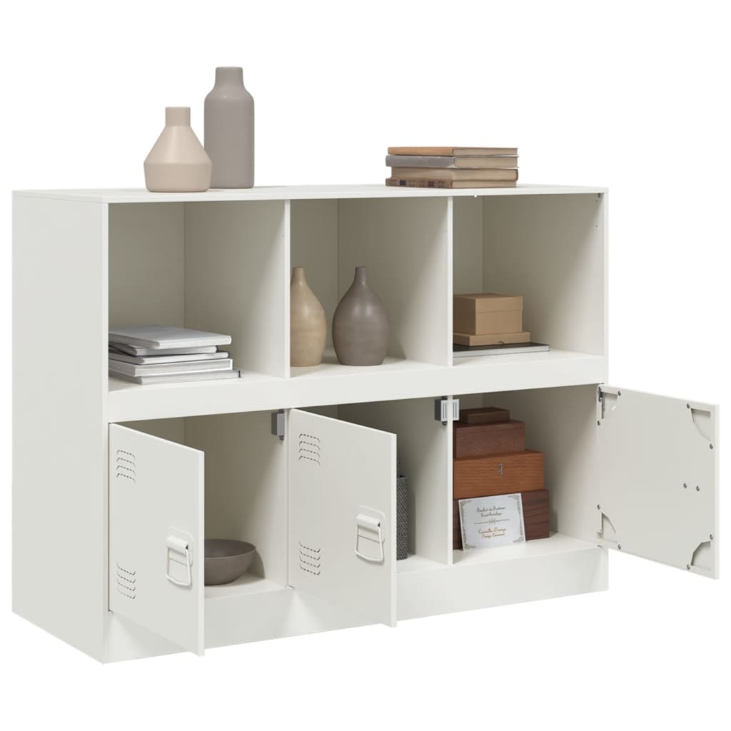Dressoir 99x39x73 cm staal wit is nu te koop bij PeponiXL, paradijselijk wonen!
