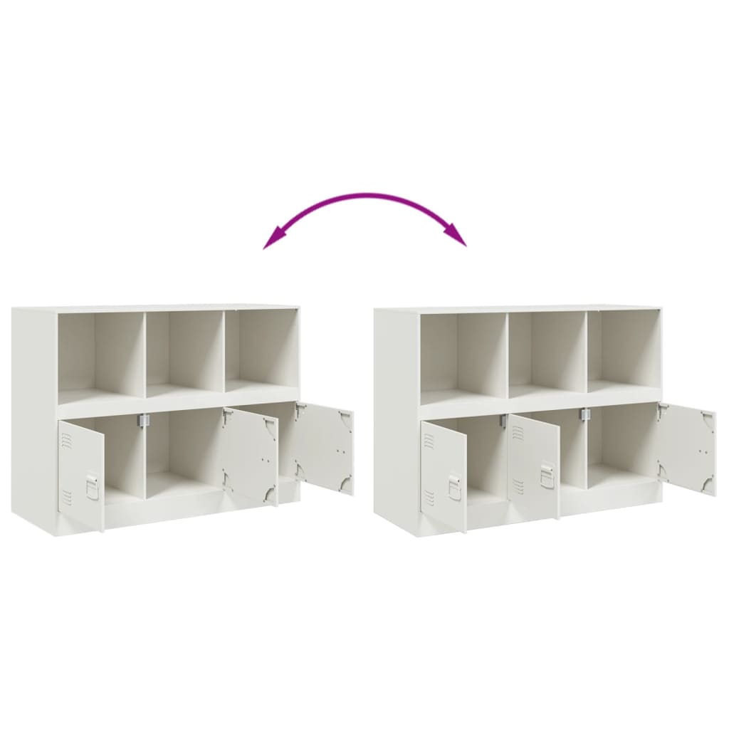 Dressoir 99x39x73 cm staal wit is nu te koop bij PeponiXL, paradijselijk wonen!