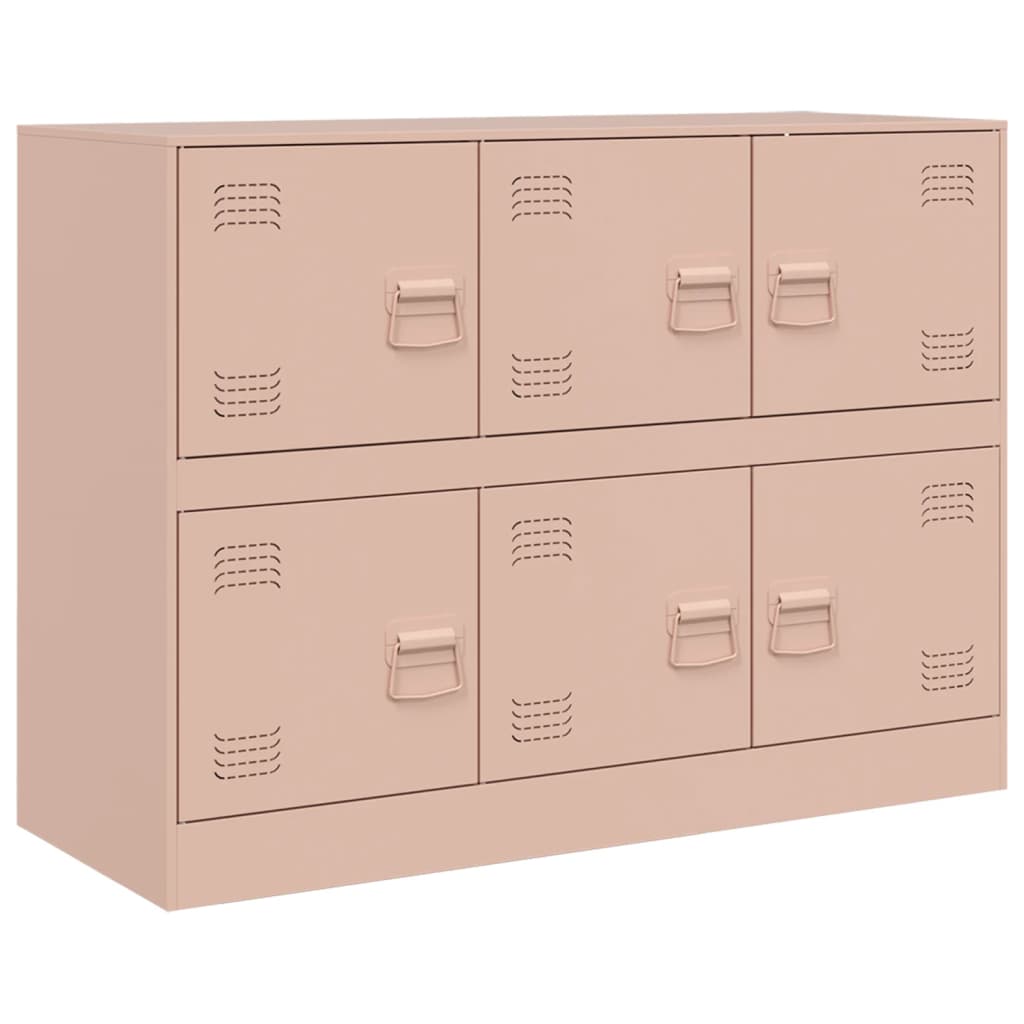 Dressoir 99x39x73 cm staal roze is nu te koop bij PeponiXL, paradijselijk wonen!