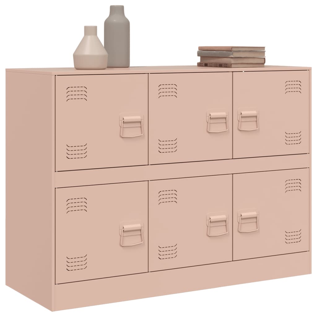 Dressoir 99x39x73 cm staal roze is nu te koop bij PeponiXL, paradijselijk wonen!