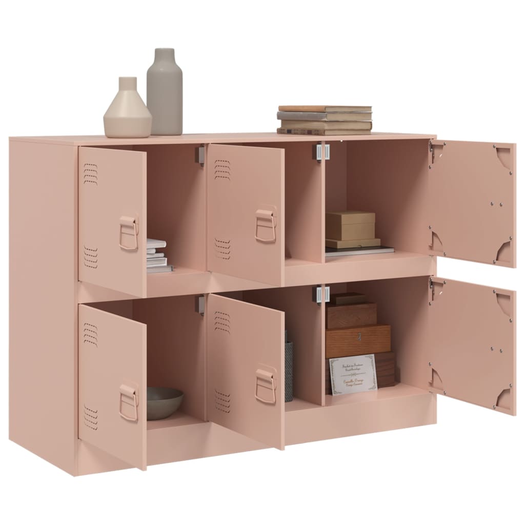 Dressoir 99x39x73 cm staal roze is nu te koop bij PeponiXL, paradijselijk wonen!