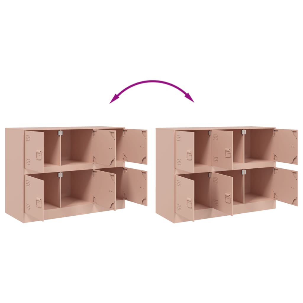 Dressoir 99x39x73 cm staal roze is nu te koop bij PeponiXL, paradijselijk wonen!