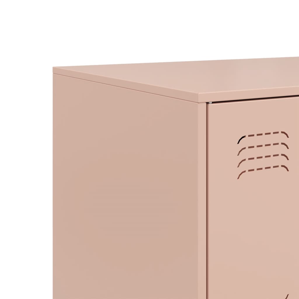 Dressoir 99x39x73 cm staal roze is nu te koop bij PeponiXL, paradijselijk wonen!
