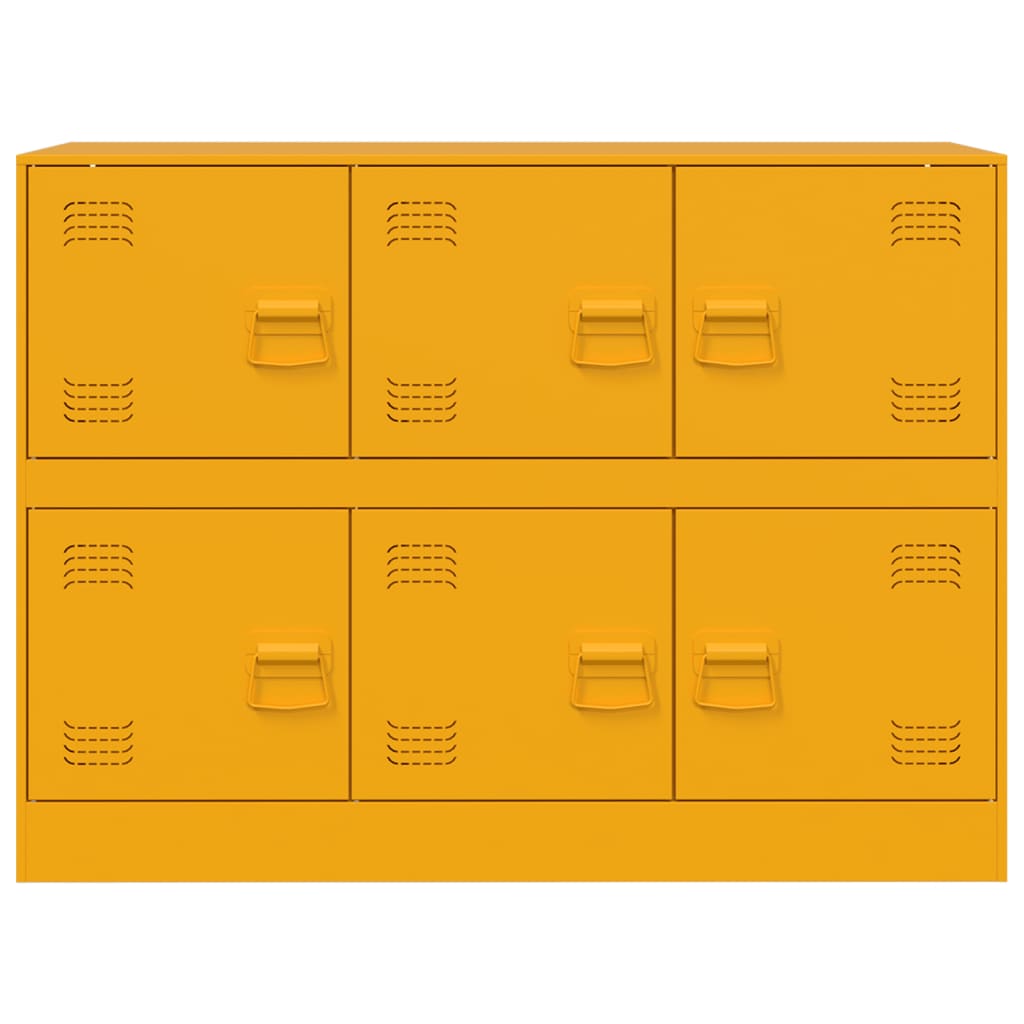 Dressoir 99x39x73 cm staal mosterdgeel is nu te koop bij PeponiXL, paradijselijk wonen!