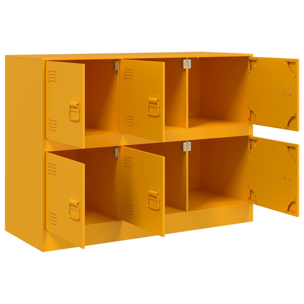 Dressoir 99x39x73 cm staal mosterdgeel is nu te koop bij PeponiXL, paradijselijk wonen!