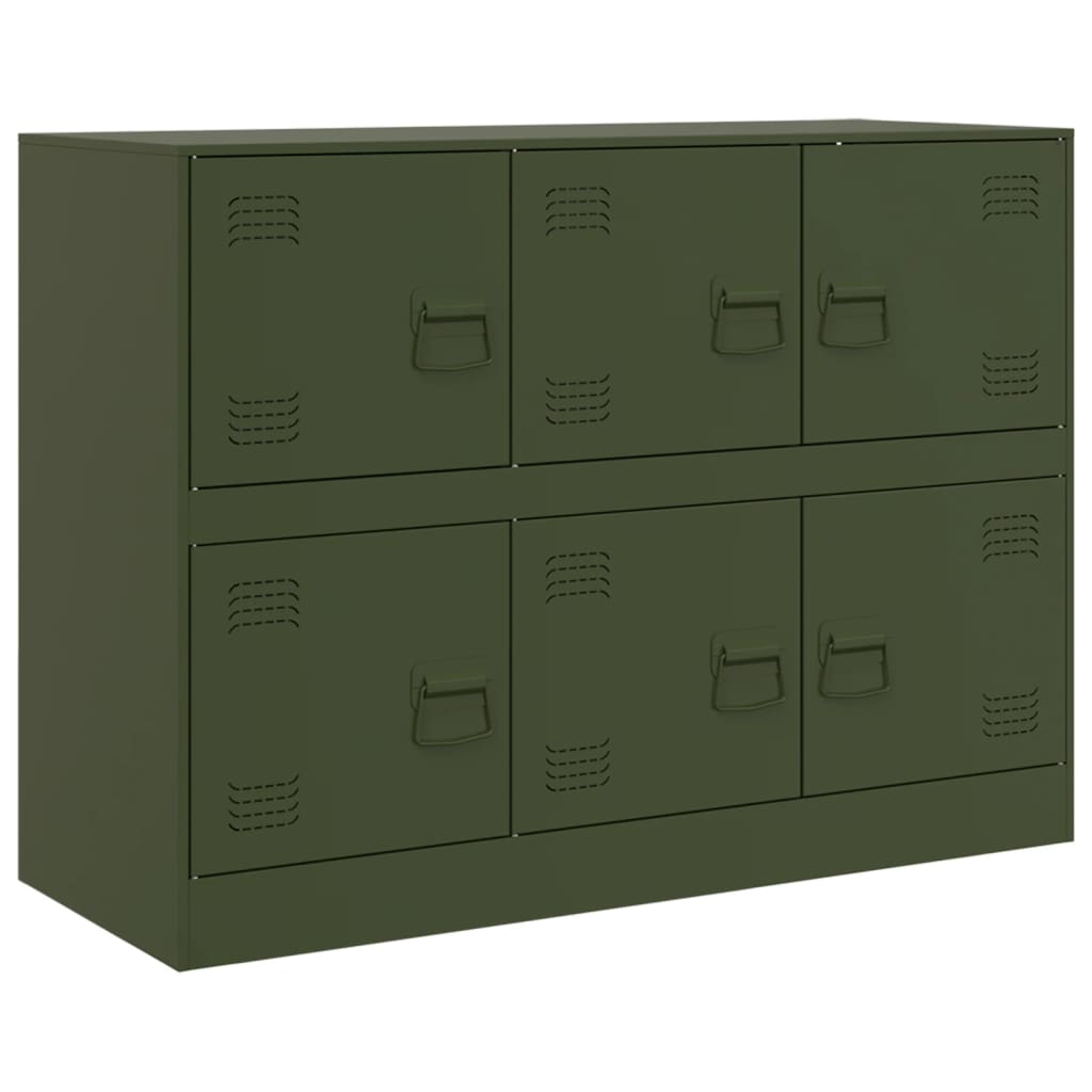 Dressoir 99x39x73 cm staal olijfgroen is nu te koop bij PeponiXL, paradijselijk wonen!