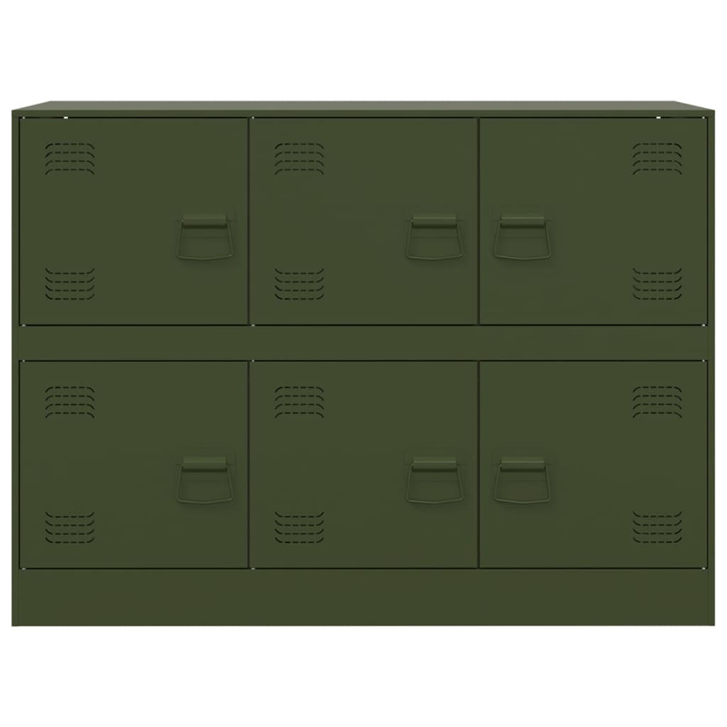 Dressoir 99x39x73 cm staal olijfgroen is nu te koop bij PeponiXL, paradijselijk wonen!