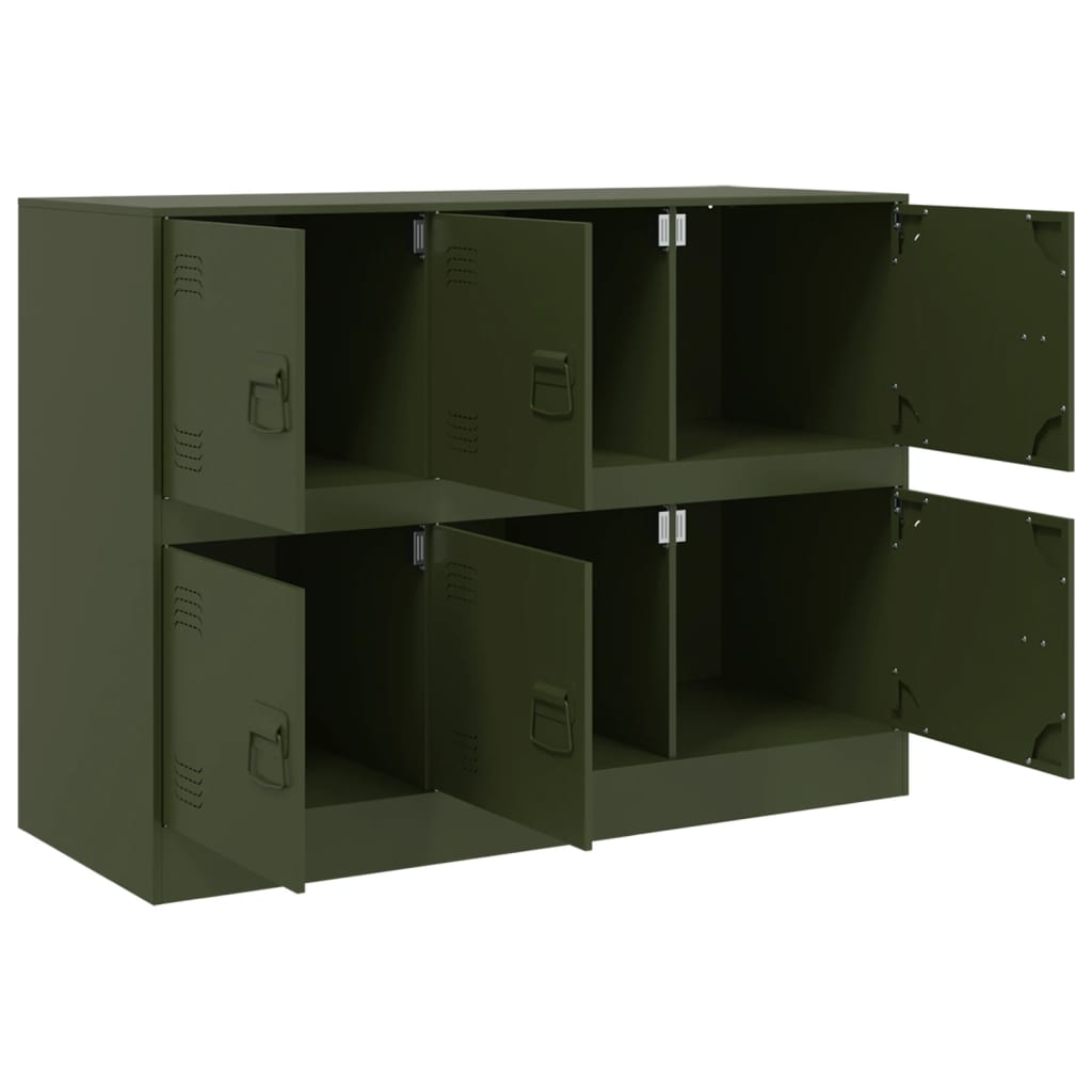 Dressoir 99x39x73 cm staal olijfgroen is nu te koop bij PeponiXL, paradijselijk wonen!