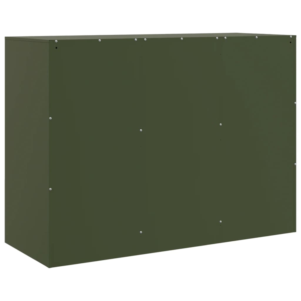 Dressoir 99x39x73 cm staal olijfgroen is nu te koop bij PeponiXL, paradijselijk wonen!