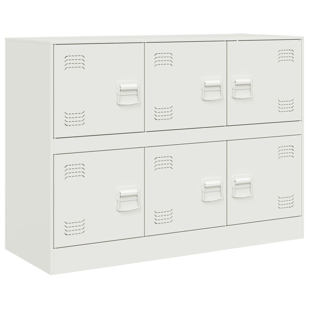 Dressoir 99x39x73 cm staal wit is nu te koop bij PeponiXL, paradijselijk wonen!