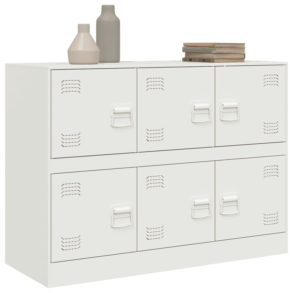 Dressoir 99x39x73 cm staal wit is nu te koop bij PeponiXL, paradijselijk wonen!