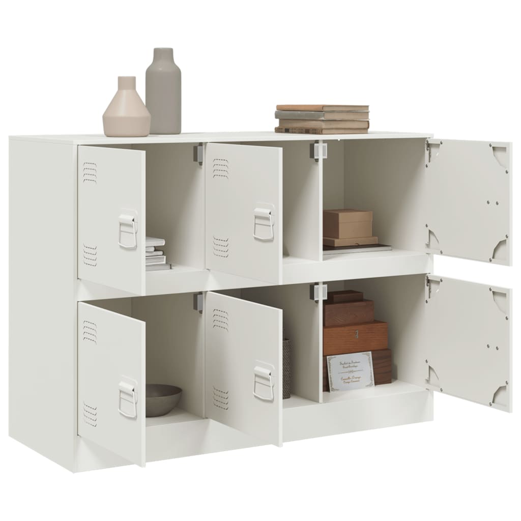 Dressoir 99x39x73 cm staal wit is nu te koop bij PeponiXL, paradijselijk wonen!