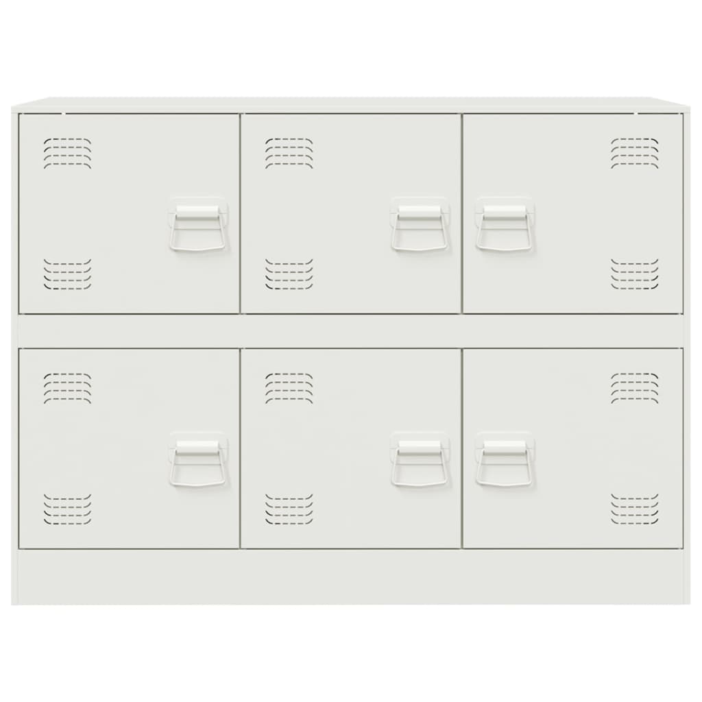 Dressoir 99x39x73 cm staal wit is nu te koop bij PeponiXL, paradijselijk wonen!