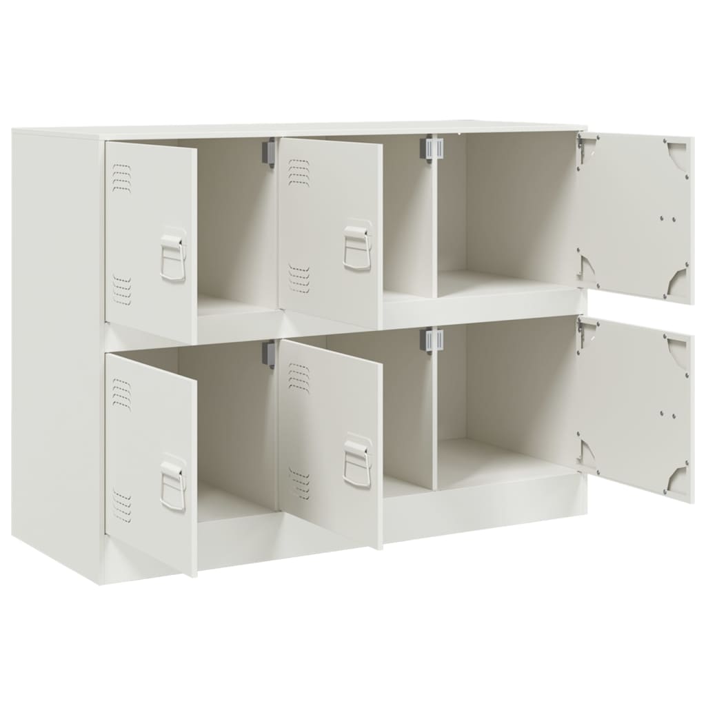 Dressoir 99x39x73 cm staal wit is nu te koop bij PeponiXL, paradijselijk wonen!