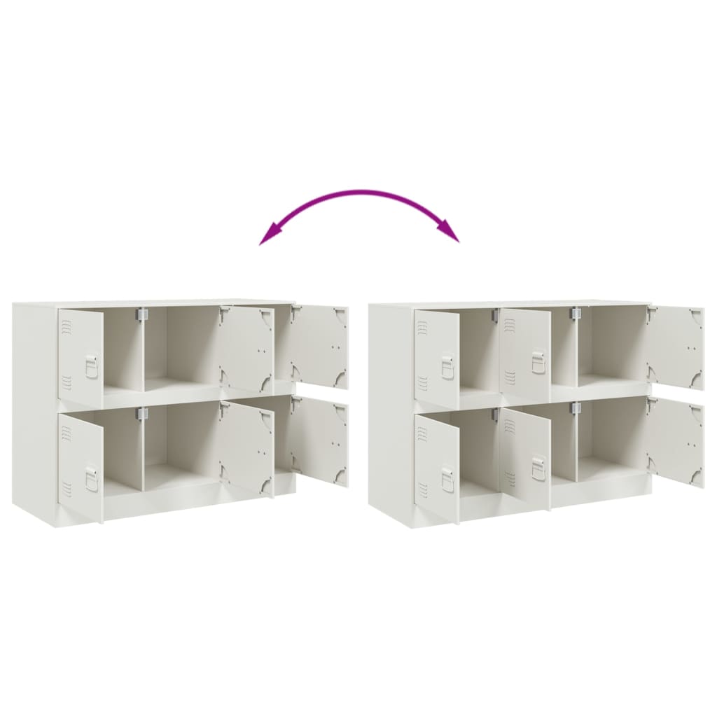 Dressoir 99x39x73 cm staal wit is nu te koop bij PeponiXL, paradijselijk wonen!
