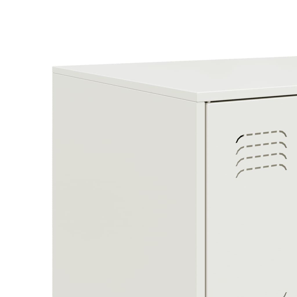 Dressoir 99x39x73 cm staal wit is nu te koop bij PeponiXL, paradijselijk wonen!