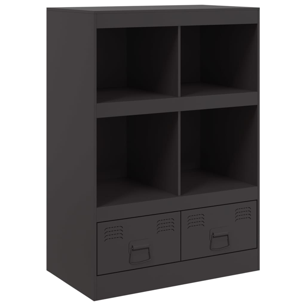 Hoge kast 67x39x95 cm staal zwart is nu te koop bij PeponiXL, paradijselijk wonen!