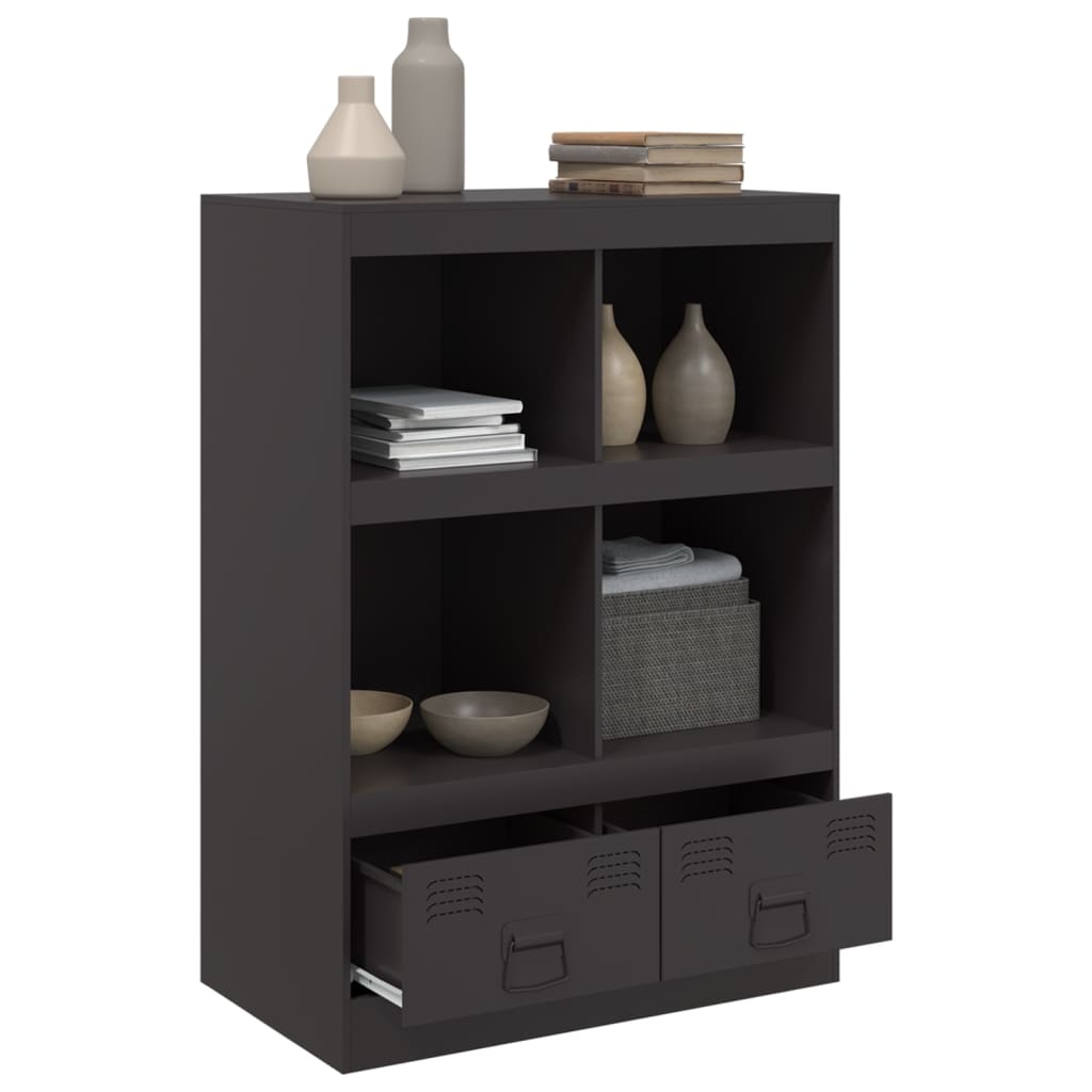 Hoge kast 67x39x95 cm staal zwart is nu te koop bij PeponiXL, paradijselijk wonen!