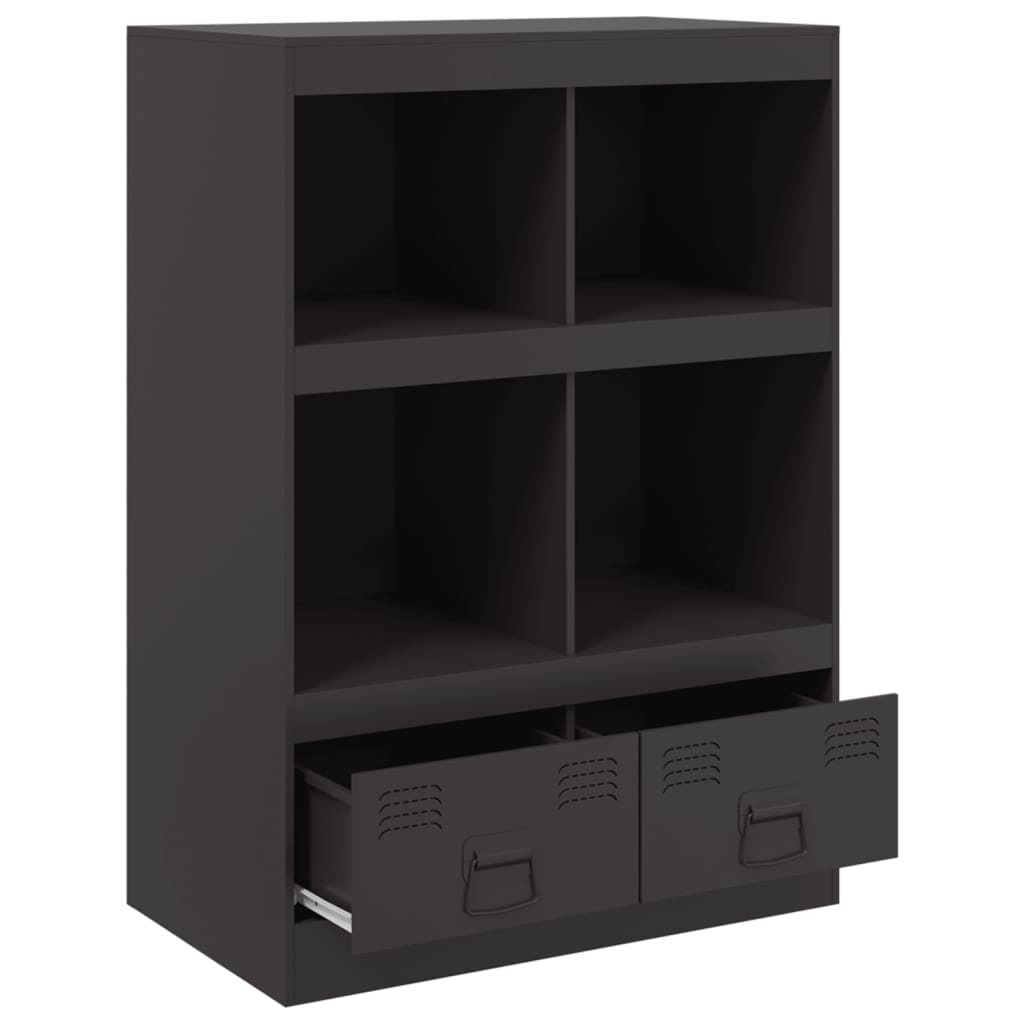 Hoge kast 67x39x95 cm staal zwart is nu te koop bij PeponiXL, paradijselijk wonen!